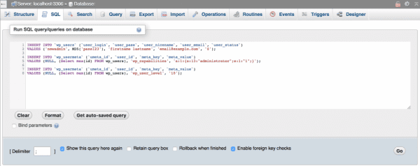 Klik Tombol SQL